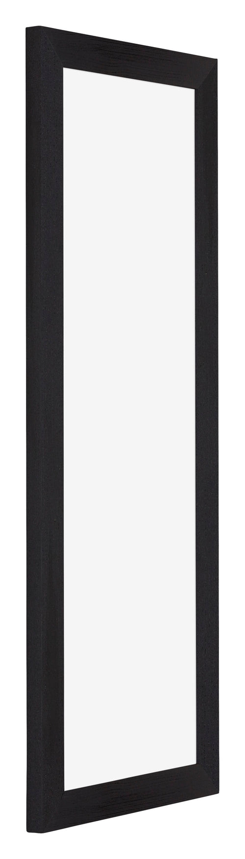 Mura MDF Cornice 20x60cm Grana Di Legno Nero Davanti Obliquo | Yourdecoration.it