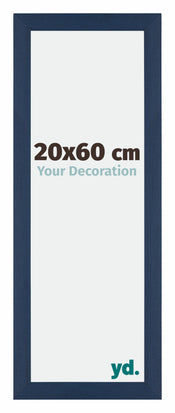 Mura MDF Cornice 20x60cmcm Blu Scuro Spazzato Davanti Dimensione | Yourdecoration.it