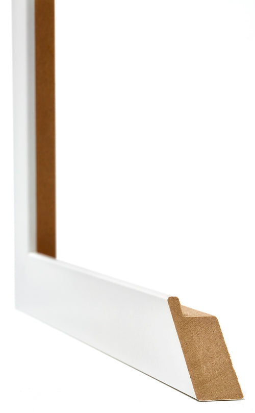 Mura MDF Cornice 21x29 7cm Bianco Lucente Dettaglio Intersezione | Yourdecoration.it