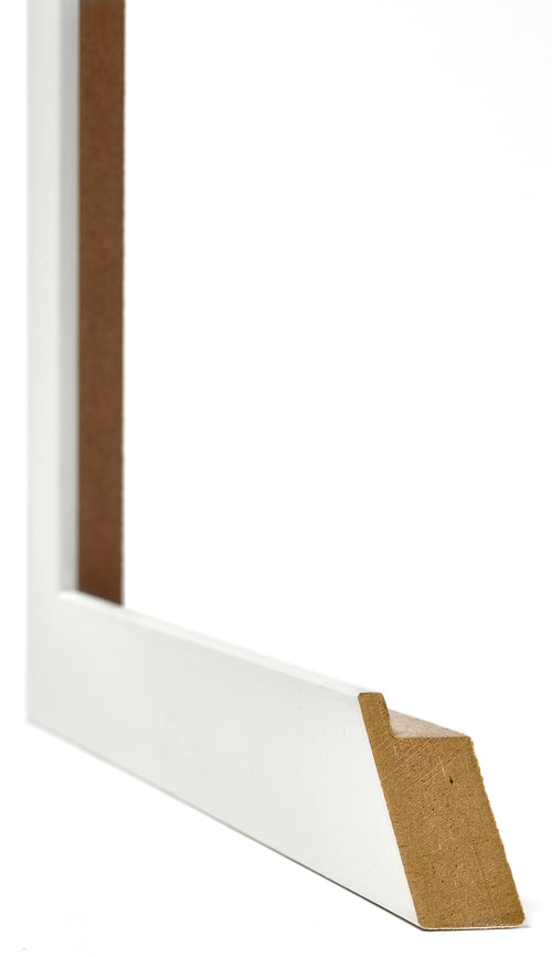 Mura MDF Cornice 21x29 7cm Bianco Spazzato Dettaglio Intersezione | Yourdecoration.it