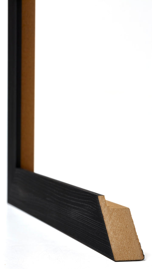 Mura MDF Cornice 21x29 7cm Grana Di Legno Nero Dettaglio Intersezione | Yourdecoration.it