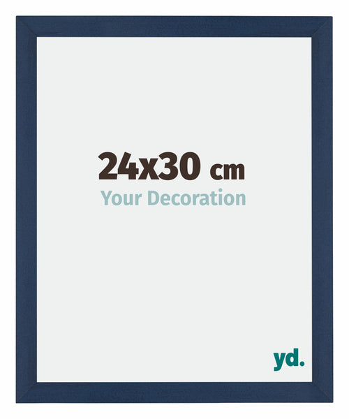 Mura MDF Cornice 24x30cm Blu Scuro Spazzato Davanti Dimensione | Yourdecoration.it