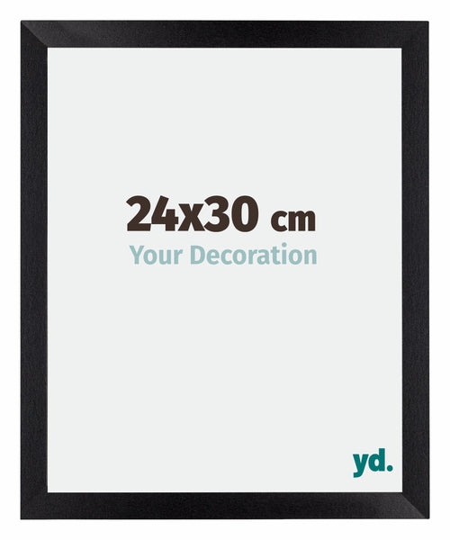 Mura MDF Cornice 24x30cm Nero Opaco Davanti Dimensione | Yourdecoration.it