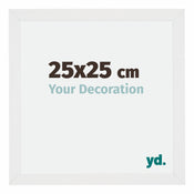 Mura MDF Cornice 25x25cm Bianco Lucente Davanti Dimensione | Yourdecoration.it