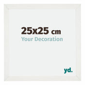 Mura MDF Cornice 25x25cm Bianco Spazzato Davanti Dimensione | Yourdecoration.it