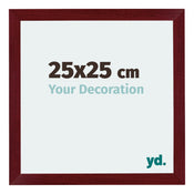 Mura MDF Cornice 25x25cm Vino Rosso Spazzato Davanti Dimensione | Yourdecoration.it