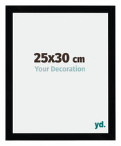 Mura MDF Cornice 25x30cm Nero Lucente Davanti Dimensione | Yourdecoration.it