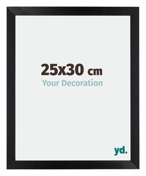 Mura MDF Cornice 25x30cm Nero Opaco Davanti Dimensione | Yourdecoration.it