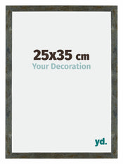 Mura MDF Cornice 25x35cm Blu Oro Fondente Davanti Dimensione | Yourdecoration.it
