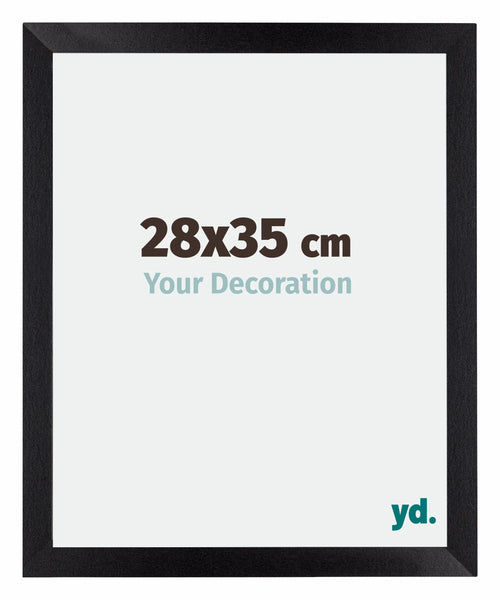 Mura MDF Cornice 28x35cm Nero Opaco Davanti Dimensione | Yourdecoration.it