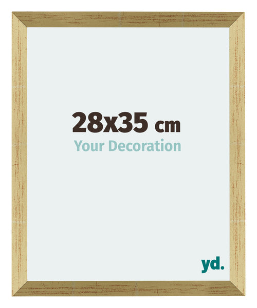 Mura MDF Cornice 28x35cm Oro Lucido Davanti Dimensione | Yourdecoration.it