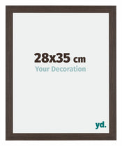 Mura MDF Cornice 28x35cm Quercia Scura Davanti Dimensione | Yourdecoration.it