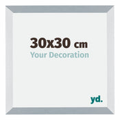 Mura MDF Cornice 30x30cm Alluminio Spazzolato Davanti Dimensione | Yourdecoration.it