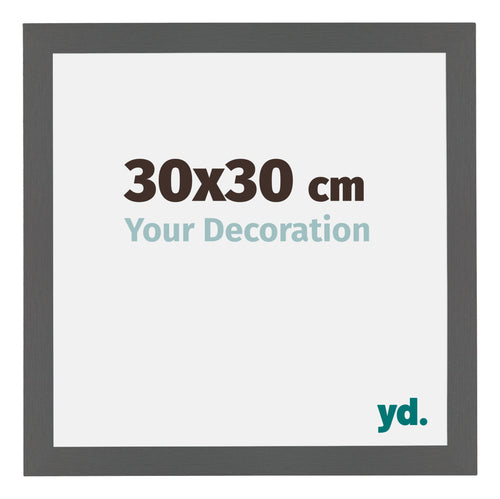 Mura MDF Cornice 30x30cm Antracite Davanti Dimensione | Yourdecoration.it