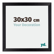 Mura MDF Cornice 30x30cm Nero Opaco Davanti Dimensione | Yourdecoration.it