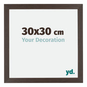 Mura MDF Cornice 30x30cm Quercia Scura Davanti Dimensione | Yourdecoration.it