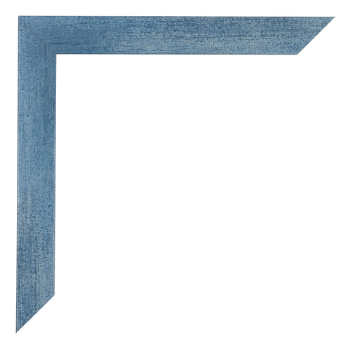 Mura MDF Cornice 30x42cm Blu Acceso Spazzato Dettaglio Angolo | Yourdecoration.it