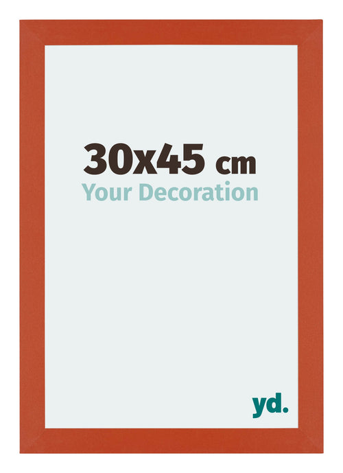 Mura MDF Cornice 30x45cm Arancione Davanti Dimensione | Yourdecoration.it