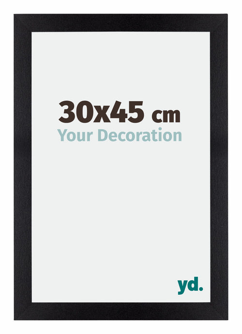 Mura MDF Cornice 30x45cm Nero Opaco Davanti Dimensione | Yourdecoration.it