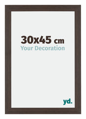 Mura MDF Cornice 30x45cm Quercia Scura Davanti Dimensione | Yourdecoration.it