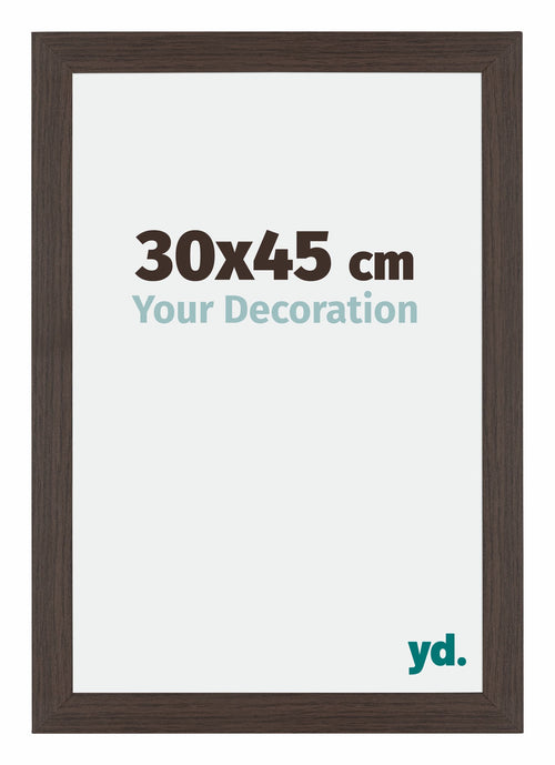 Mura MDF Cornice 30x45cm Quercia Scura Davanti Dimensione | Yourdecoration.it