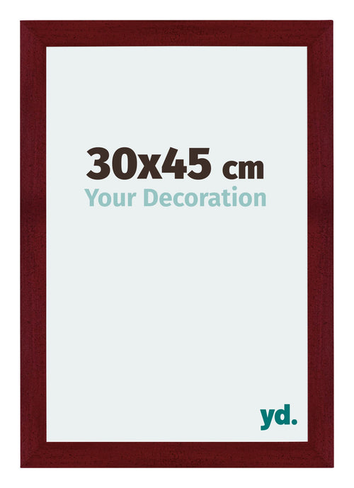 Mura MDF Cornice 30x45cm Vino Rosso Spazzato Davanti Dimensione | Yourdecoration.it