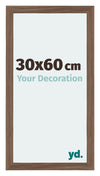 Mura MDF Cornice 30x60cm Noce Scuro Davanti Dimensione | Yourdecoration.it