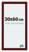 Mura MDF Cornice 30x60cm Vino Rosso Spazzato Davanti Dimensione | Yourdecoration.it