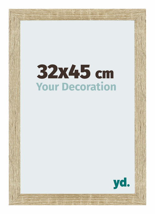 Mura MDF Cornice 32x45cm Grana Di Legno Nero Davanti Dimensione | Yourdecoration.it