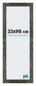 Mura MDF Cornice 33x98cm Azul Y Dorado Fusionado Davanti Dimensione | Yourdecoration.it