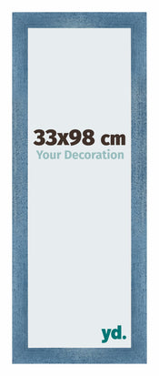 Mura MDF Cornice 33x98cm Claro Azul Barrido Davanti Dimensione | Yourdecoration.it