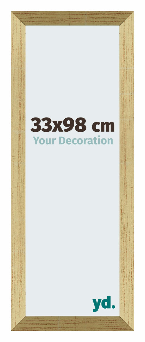 Mura MDF Cornice 33x98cm Dorado Brillante Davanti Dimensione | Yourdecoration.it