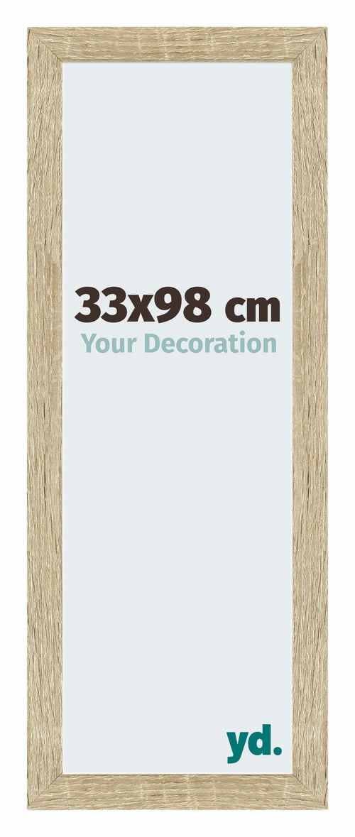 Mura MDF Cornice 33x98cm Roble Sonoma Davanti Dimensione | Yourdecoration.it