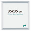 Mura MDF Cornice 35x35cm Alluminio Spazzolato Davanti Dimensione | Yourdecoration.it