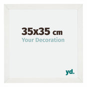 Mura MDF Cornice 35x35cm Bianco Spazzato Davanti Dimensione | Yourdecoration.it