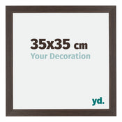 Mura MDF Cornice 35x35cm Quercia Scura Davanti Dimensione | Yourdecoration.it