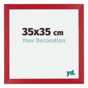 Mura MDF Cornice 35x35cm Rosso Davanti Dimensione | Yourdecoration.it