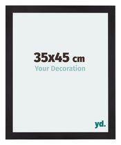 Mura MDF Cornice 35x45cm Grana Di Legno Nero Davanti Dimensione | Yourdecoration.it