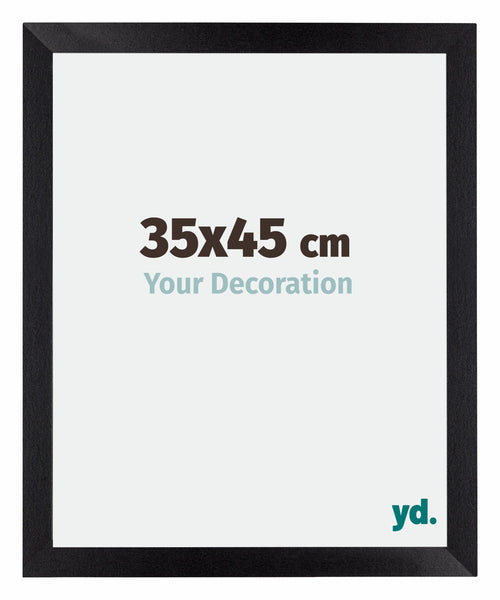 Mura MDF Cornice 35x45cm Nero Opaco Davanti Dimensione | Yourdecoration.it