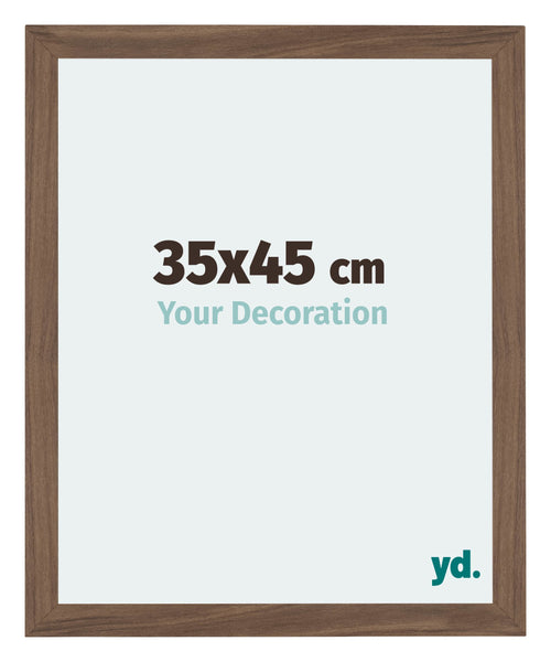 Mura MDF Cornice 35x45cm Noce Scuro Davanti Dimensione | Yourdecoration.it