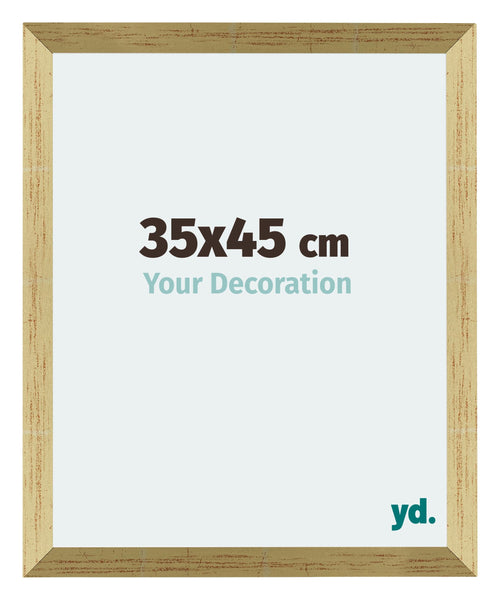 Mura MDF Cornice 35x45cm Oro Lucido Davanti Dimensione | Yourdecoration.it