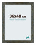 Mura MDF Cornice 36x48cm Blu Oro Fondente Davanti Dimensione | Yourdecoration.it