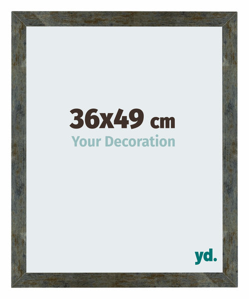 Mura MDF Cornice 36x49cm Azul Y Dorado Fusionado Davanti Dimensione | Yourdecoration.it