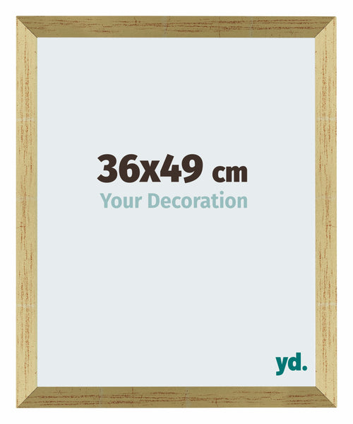 Mura MDF Cornice 36x49cm Dorado Brillante Davanti Dimensione | Yourdecoration.it