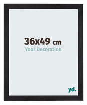 Mura MDF Cornice 36x49cm Negro Grano De Madera Davanti Dimensione | Yourdecoration.it