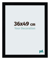 Mura MDF Cornice 36x49cm Negro Muy Brillante Davanti Dimensione | Yourdecoration.it