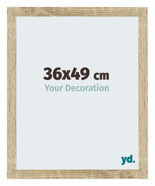 Mura MDF Cornice 36x49cm Roble Sonoma Davanti Dimensione | Yourdecoration.it