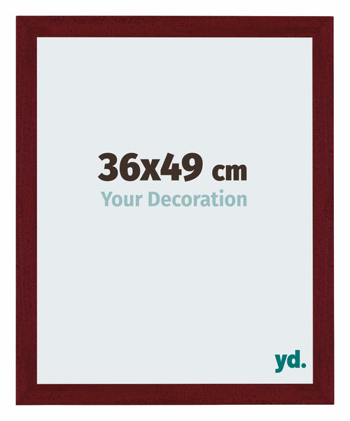 Mura MDF Cornice 36x49cm Vino Tinto Barrido Davanti Dimensione | Yourdecoration.it