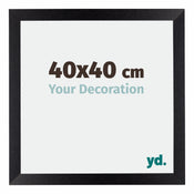 Mura MDF Cornice 40x40cm Nero Opaco Davanti Dimensione | Yourdecoration.it