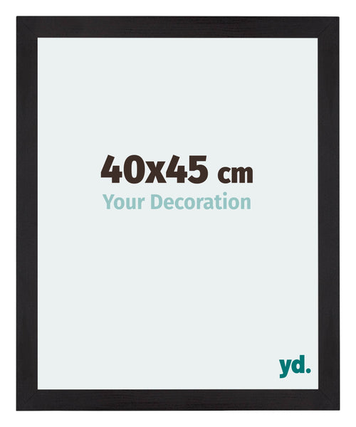 Mura MDF Cornice 40x45cm Grana Di Legno Nero Davanti Dimensione | Yourdecoration.it